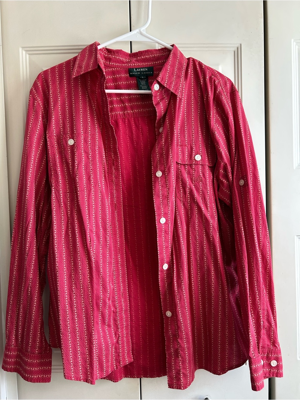 Lauren Ralph Lauren Red Floral Button-Down Shirt
